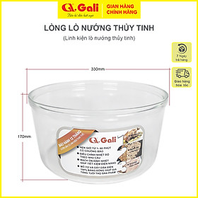 Lò nướng thủy tinh đa năng 17 lít, nôi chiên không dầu, lò nướng chân không, hàng nhập khẩu chính hãng Gali bảo hành 12 tháng