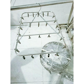Mua Móc dù nhôm kẹp đồ em bé - Vuông 1 tầng 28 kẹp Inox 201