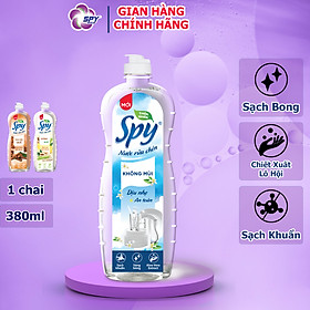 Nước rửa chén bát SPY thiên nhiên 380 ml hương Quế, hương Gừng Sả thơm dịu nhẹ