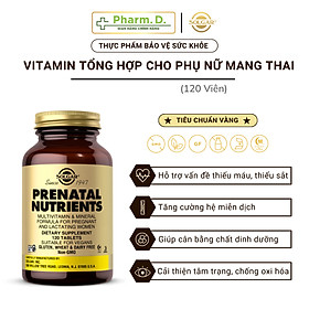 Viên Uống Bổ Sung Vitamin Tổng Hợp Cho Phụ Nữ Mang Thai Và Sau Sinh Solgar Prenatal Nutrients (120 viên)