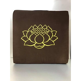Mua Đệm mút mềm ngồi thiền in hình bông sen vàng 50x50cm TM121233