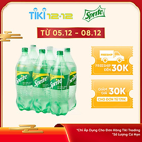 Lốc 6 Chai Nước Giải Khát Có Gas Sprite (1.5L / Chai)