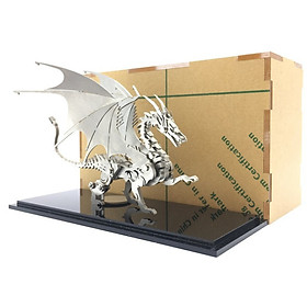 Mô hình lắp ghép trang trí rồng thần cao cấp, chất liệu kim loại.