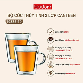 Bộ 2 cốc thủy tinh 2 lớp Bodum Canteen dung tích 200ml 10325-10