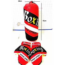 Bộ đồ chơi cho bé tập đấm bốc Găng túi Boxing vui nhộn hàng cao cấp, Đồ chơi tập phản xạ tốt cho bé