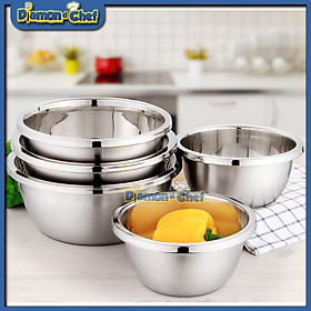 Bát trộn bột / Âu trộn bột / Tô trộn inox 24cm