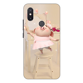 Ốp lưng điện thoại Xiaomi Mi 8 SE hình Heo Con Mặc Váy - Hàng chính hãng