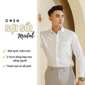 Hình ảnh OWEN - Áo sơ mi trắng dài tay Owen chất sồi siêu mềm mịn (Regularfit / Slimfit)