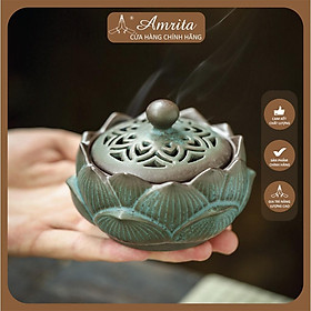 Mua Lư Hương Đĩa Gốm  Lư Hương Hoa Sen  Lư Hương  Đàn Hương  Trầm Hương  Lư Xông Trầm Hương Đỉnh Đốt Trầm Hoa Sen gốm