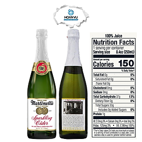 Nước Ép Táo Xanh Martinelli's Sparkling Cider Apple (750ml) 03/2025