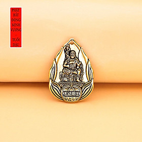 Dây chuyền mặt Phật Bất Động Minh Vương hoa sen bằng đồng - MV02
