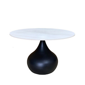 Mua Bàn trà sofa mặt đá phiến tròn 70 chân thép sơn bầu TS0952