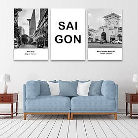 Set 3 tranh Canvas Sài Gòn 40x60 cm