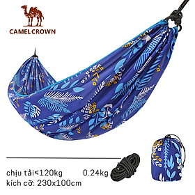 Võng CAMEL CROWN họa tiết độc đáo dễ thương để đi cắm trại - Bông hoa màu xanh nhỏ