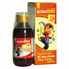 Thực Phẩm Chức Năng  Combo 2 Hộp Siro Quikiz Zinc - Bổ Sung Kẽm Cho Trẻ