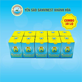 [Combo 10 lọ] Nước yến sào Sanvinest Khánh Hòa dành cho người cao tuổi đóng lọ 70ml