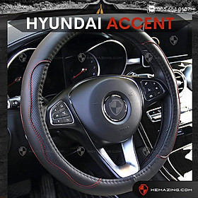 Bọc Vô Lăng ô tô HYUNDAI ACCENT - Mã 3D Max - Lõi Cao Su Non & 3D Chống Trượt Tay