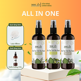 CB05. Combo Xịt Bưởi Tinh Dầu Olive ( Dầu Oliu ) 120ml & Xịt Bưởi Tinh Dầu Lemon ( Chanh Tươi ) 120ml &  Xịt Bưởi Tinh Dầu Argan ( Dầu Argan ) 120ml Mộc Ân Haircare hỗ trợ làm dày sợi tóc, làm sạch và giảm các mảng bám gàu trên tóc