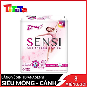 Băng Vệ Sinh Diana Sensi Siêu Mỏng Cánh (Gói 8 Miếng)