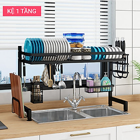 KỆ BÁT ĐA NĂNG BỒN RỬA [85cm 1 tầng] Kệ chén đĩa Có 5 PHỤ KIỆN