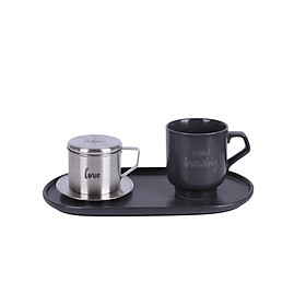 Mua Bộ pha cafe Modern 3 món (phin cafe  cốc và đĩa sứ 30cm) Sa Maison