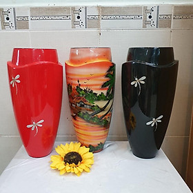 Mua Bình sơn mài cao cấp Thanh Bình Lê 34x16 cm  hàng xuất khẩu  kiểu dáng độc đáo  sang trọng