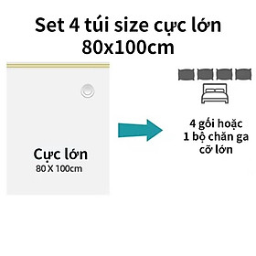 Mua Bộ 4 Túi Hút Chân Không Đựng Quần Áo Chăn Màn Bảo Quản Đồ Đạc Gọn Gàng Tiết Kiệm Không Gian