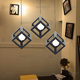 Mua Đèn thả trần trang trí phòng khách hình khối lập phương TAMOGA DT 0068/1 + Kèm bóng 3 màu