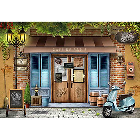 Tranh Dán Tường 3D Cafe Trà Sữa - Có Sẵn Keo - TCFTS046