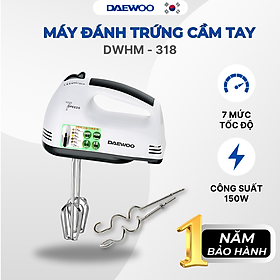 Mua Máy đánh trứng Daewoo DWHM-318 công suất 150w kèm qua đánh inox - Hàng chính hãng
