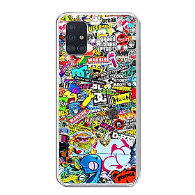 Ốp lưng điện thoại Samsung Galaxy A51 - Silicon dẻo - 0077 WARNING01 - Hàng Chính Hãng