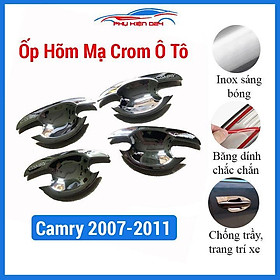 Ốp hõm cửa mạ crom Camry 2007-2008-2009-2010-2011 chống trầy va đập mở cửa xe