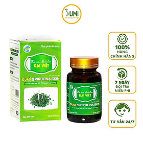 Tảo viên Sumi Spirulina Skin giúp ổn định đường huyết, giảm huyết áp - Hộp 200 viên