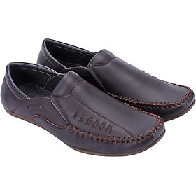 Giày Nam Đan Viền Huy Hoàng HT7122 - Nâu (Size