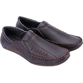 Giày Nam Đan Viền Huy Hoàng HT7122 - Nâu (Size