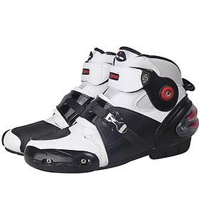 Men Soft Motorcycle Boots Biker Waterproof Speed Motocross Boots Non-slip Motorcycle Shoes Shoe US