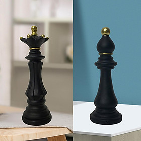 2x International Chess Sculpture Ornament Figurine Office Artwork