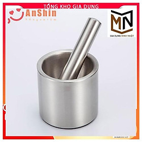 Bộ cối chày inox 304 Anshin - hàng cao cấp không vết hàn - bảo hành trọn đời không han gỉ