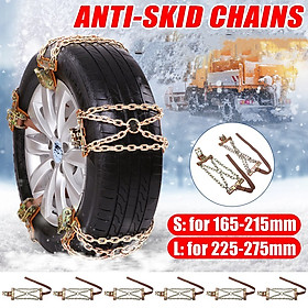 1Pc S/L Anti-skids Chain Wear-resistant Steel Car Truck Off-Road Snow Size L