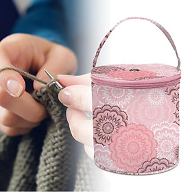 Knitting Bag with Hole Crochet Supplies Scissors 600D Oxford Cloth Yarn Drum