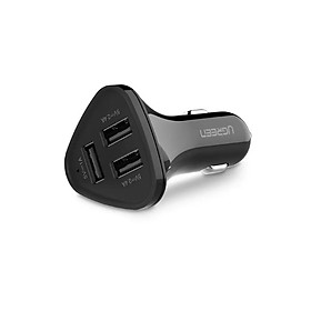 Mua Sạc Nhanh Trên Xe Hơi Ô Tô có 3 cổng usb 29W 40284 màu đen UGREEN Cd124 Hàng chính hãng