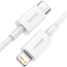Mua Cáp sạc nhanh PD20W Baseus dây tròn kết nối Type-C sang iPhone dài 100CM - Hàng chính hãng