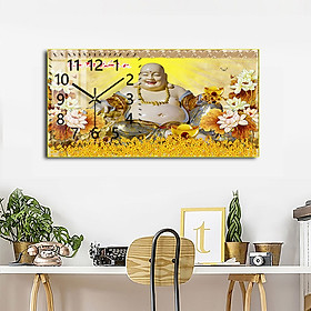 Mua Đồng Hồ Tráng Gương Phật Di Lặc Đem Tài Lộc Cho Gia Chủ - Tranh Đồng Hồ Treo Tường Trang Trí