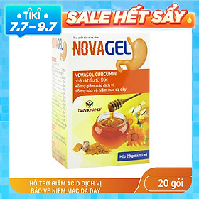 Gói Hỗ Trợ Giảm Đau Dạ Dày Tức Thì, Cải Thiện Tình Trạng Đầy Hơi Ợ Chua, Đau Rát Bao Tử Novagel Hộp 20 gói - Nguyên Liệu Nhập Khẩu Châu Âu
