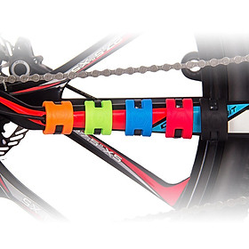 4 Sets Bike Chainstay Protector Rings Bicycle Frame Protector Guard Pad Cover for Mountain Road Bike Fork Protective Outdoor Sports Safety Cycling
