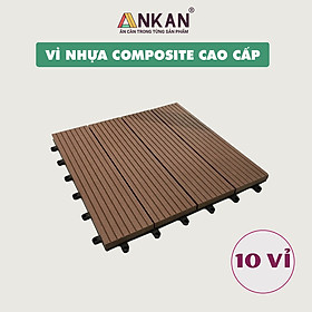 Mua Vỉ Nhựa Lót Ban Công Cao Cấp 4 Nan Màu Cà Phê - Thương Hiệu ANKAN - Độ Bền 10 Năm  Không Cong Vênh   Mối Mọt Thích Hợp Lót Sàn Ban Công  Văn Phòng  Sân Vườn  Nhà Tắm - Hàng Chính Hãng