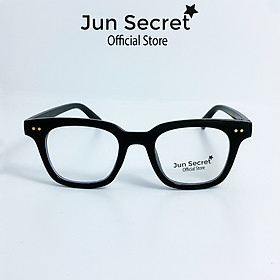 Gọng kính mắt nam nữ thời trang Jun Secret chất liệu nhựa mắt vuông dày dặn JS614