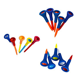 15 Pieces Soft Rubber Cushion Top Golf Tees Random Color Mixed Length 42mm/54mm/83mm