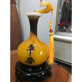 Mua CHIẾC BÌNH PHÚ QUÝ CỔ BÌNH GẬY NHƯ Ý MÀU VÀNG ĐẬM HỢP MỆNH KIM THỔ THỦY CAO 30CM ĐK 15CM NẶNG 1KG8 1 BÌNH