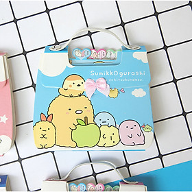 Sổ Tay Ghi Chú Gáy Lò Xo Phân Trang Giấy Nhiều Màu Hình Giỏ Sách Sumikko Gurashi Kích Thước 10x11cm